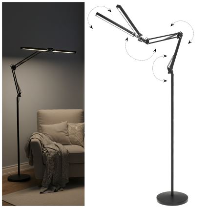 Brilagi - LED dimmbare flexible Stehleuchte VARIO LED/14W/230V 3000-6000K 157 cm schwarz