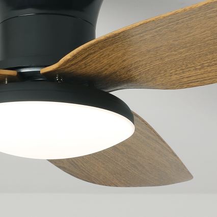Brilagi - Ventilateur de plafond à intensité variable LED/30W/230V 3000-6500K noir/marron + Télécommande