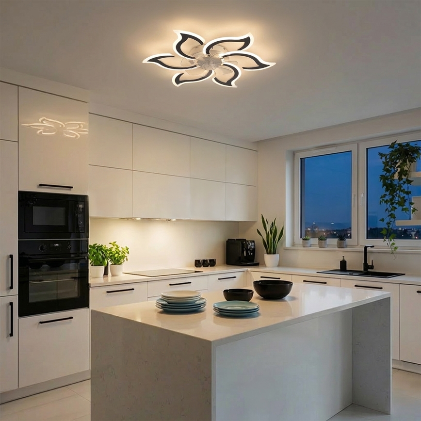 Brilagi - ventilateur de plafond LED dimmable, 34W/230V, 3000-6500K, Ø 83 cm, noir + télécommande