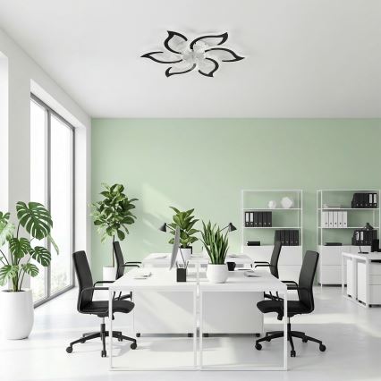 Brilagi - ventilateur de plafond LED dimmable, 34W/230V, 3000-6500K, Ø 83 cm, noir + télécommande