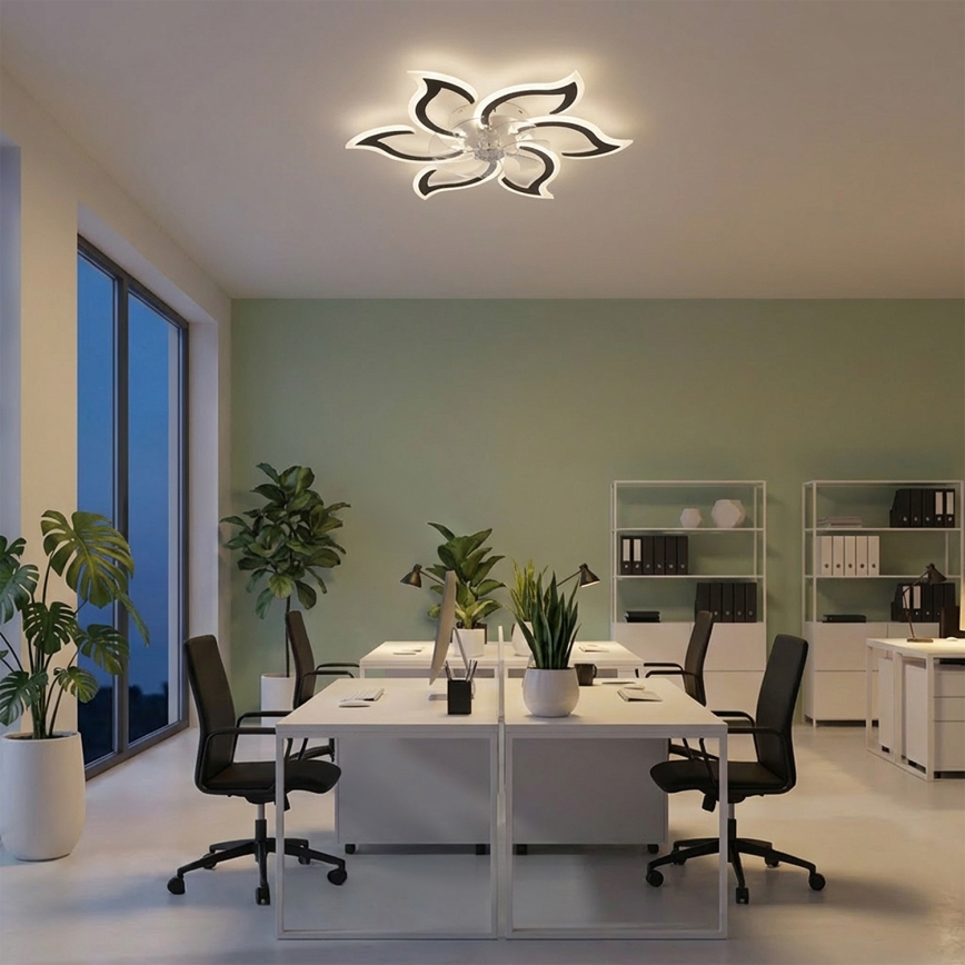 Brilagi - ventilateur de plafond LED dimmable, 34W/230V, 3000-6500K, Ø 83 cm, noir + télécommande