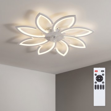 Brilagi - Ventilateur de plafond dimmable LED/43W/230V Ø 90 cm blanc + télécommande