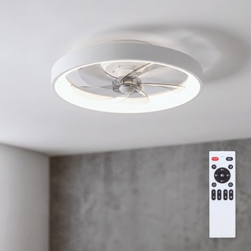 Brilagi - Ventilateur de plafond LED à intensité variable LED/34W/230V 3000-6500K Ø 50 cm blanc + télécommande