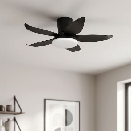 Brilagi - Ventilateur de plafond LED dimmable LED/32W/230V 3000-6500K Ø 95 cm noir + télécommande