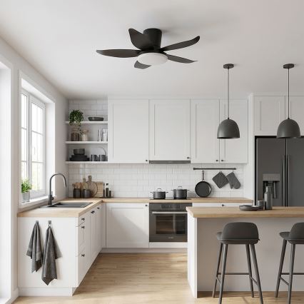 Brilagi - Ventilateur de plafond LED dimmable LED/32W/230V 3000-6500K Ø 95 cm noir + télécommande