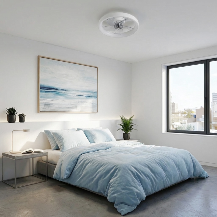 Brilagi - Ventilateur de plafond LED à intensité variable LED/34W/230V 3000-6500K Ø 50 cm blanc + télécommande