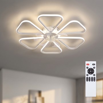 Brilagi - Ventilateur de plafond LED dimmable 38 W/230 V 3000–6500 K Ø 76 cm blanc + télécommande