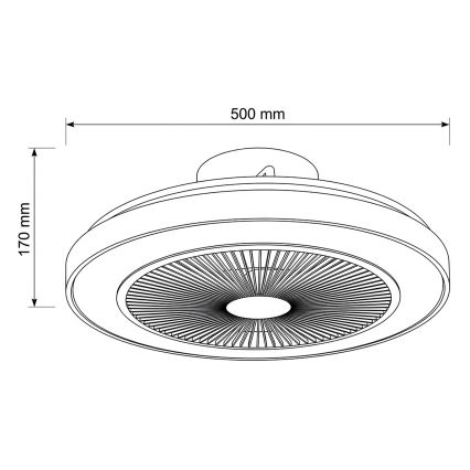 Brilagi - LED Ventilateur de plafond dimmable LED/38W/230V 3000-6500K Ø 50 cm blanc/marron + télécommande