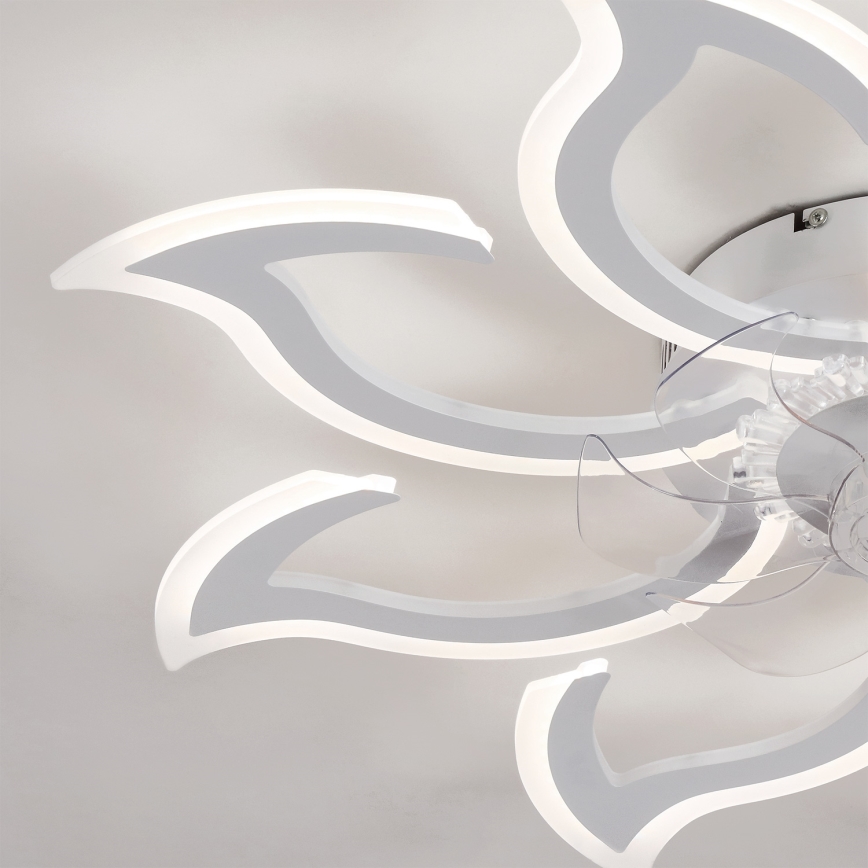 Brilagi - Ventilateur de plafond LED dimmable LED/44W/230V Ø 90 cm blanc + télécommande