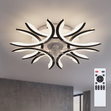 Brilagi - Ventilateur de plafond LED dimmable 70W/230V 3000-6500K Ø 76 cm noir + télécommande