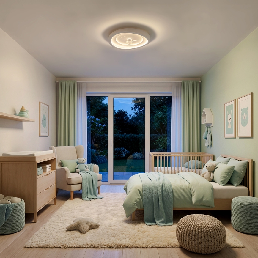 Brilagi - ventilateur de plafond LED dimmable LED/80W/230V 3000-6500K Ø 50 cm blanc + télécommande
