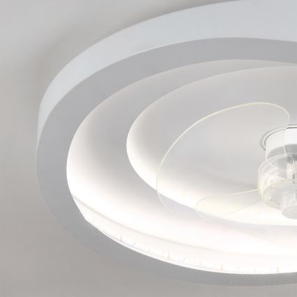 Brilagi - ventilateur de plafond LED dimmable LED/80W/230V 3000-6500K Ø 50 cm blanc + télécommande