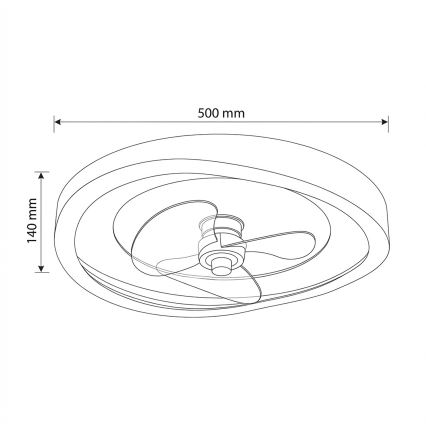Brilagi - ventilateur de plafond LED dimmable LED/80W/230V 3000-6500K Ø 50 cm blanc + télécommande