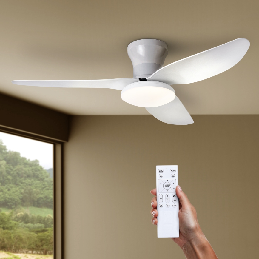 Brilagi - Ventilateur de plafond LED à intensité variable LED/30W/230V 3000-6500K blanc + télécommande