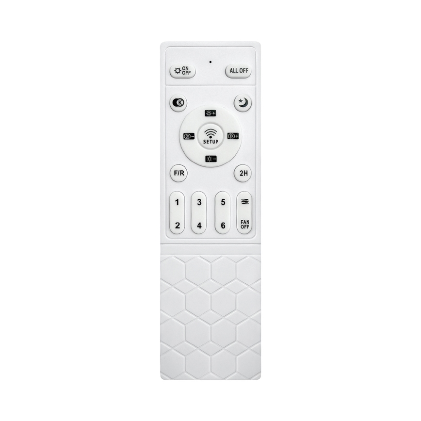 Brilagi - Ventilateur de plafond LED dimmable, 32 W, 230 V, 3000-6500 K, Ø 95 cm, noir/marron + télécommande