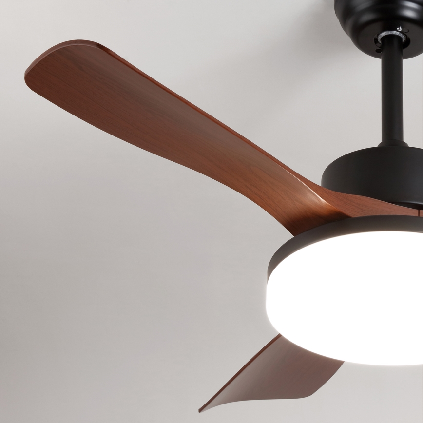 Brilagi - Ventilateur de plafond LED dimmable LED/34W/230V 106 cm noir/marron + télécommande
