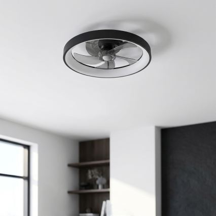 Brilagi - Ventilateur de plafond LED à intensité variable LED/34W/230V diam. 50 cm noir + télécommande