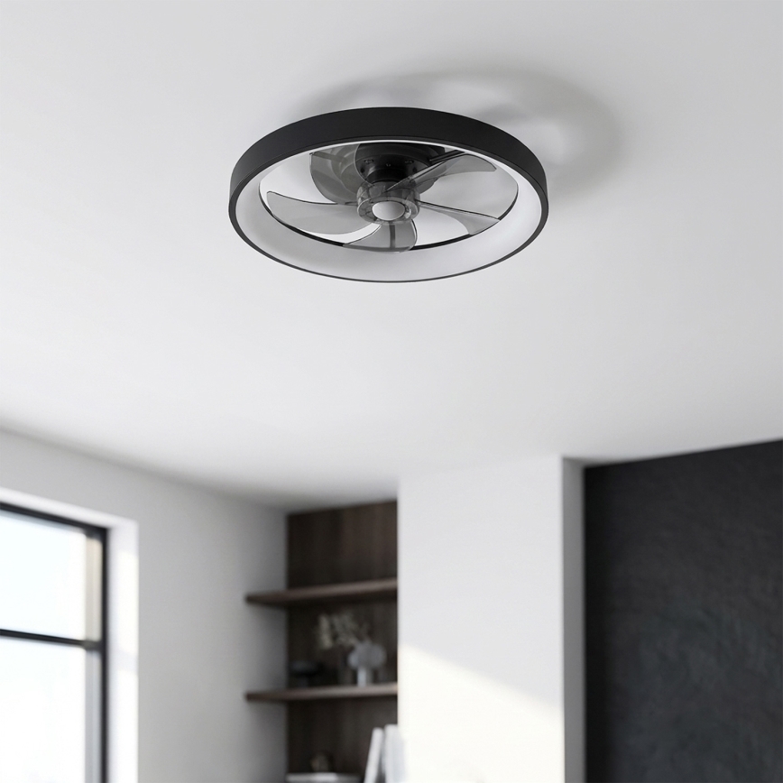 Brilagi - Ventilateur de plafond LED à intensité variable LED/34W/230V diam. 50 cm noir + télécommande