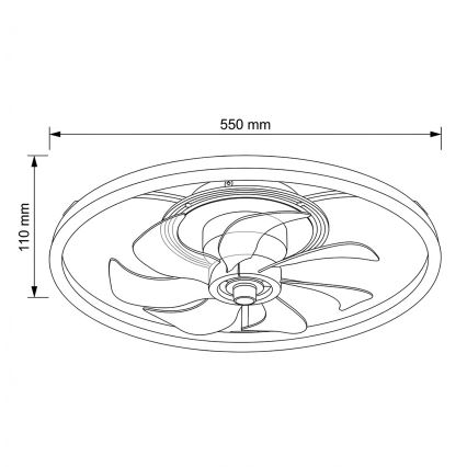 Brilagi - ventilateur de plafond LED dimmable LED/66W/230V 3000-6500K diam. 55 cm blanc/doré + télécommande