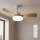 Brilagi - Ventilateur de plafond LED gradable/34W/230V 106 cm blanc/marron + télécommande
