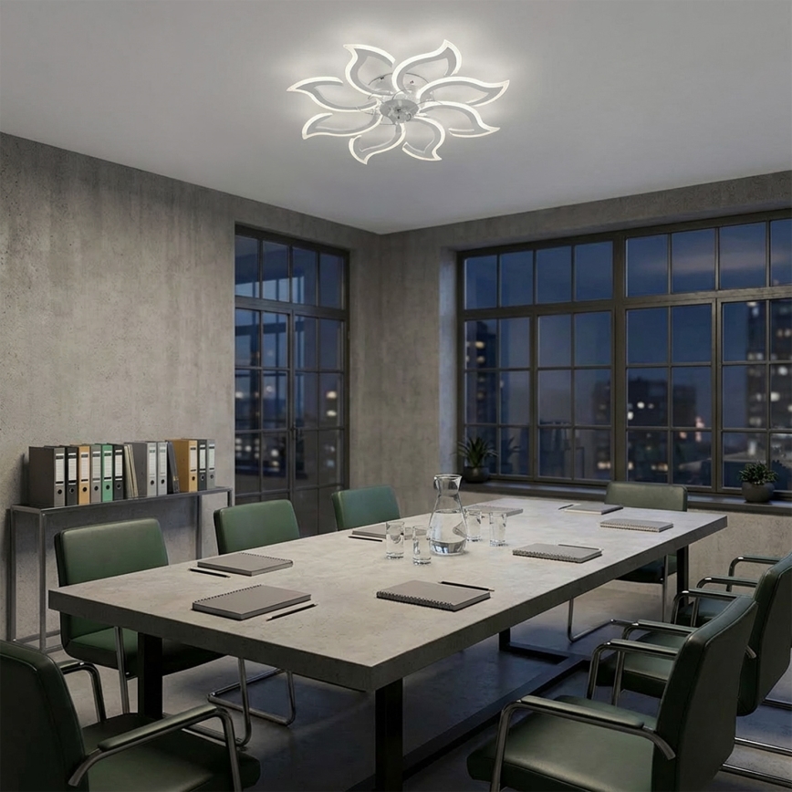 Brilagi - Ventilatore da soffitto LED dimmerabile LED/44W/230V Ø 90 cm bianco + telecomando