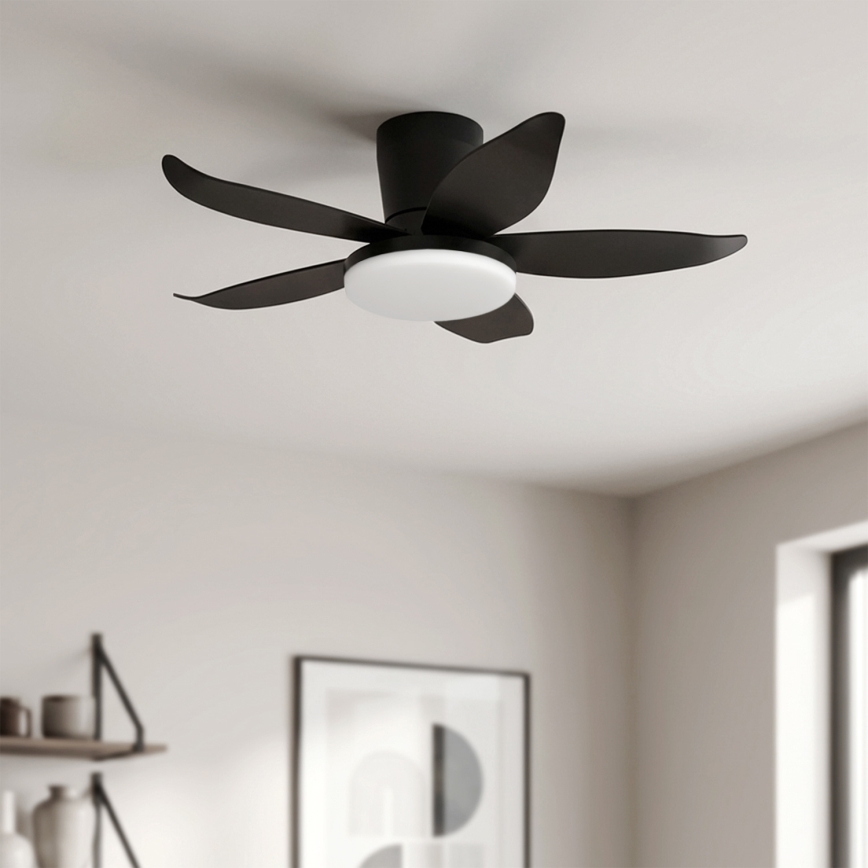 Brilagi - Ventilatore da soffitto LED dimmerabile LED/32W/230V Ø 95 cm nero + telecomando