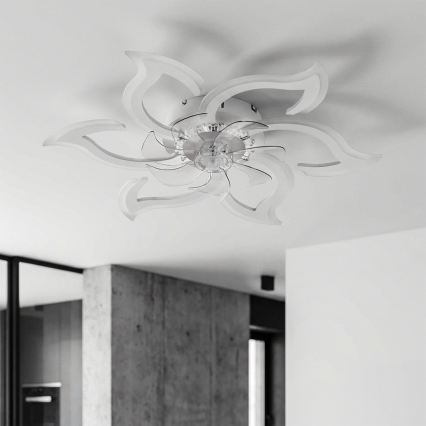 Brilagi - Ventilatore da soffitto dimmerabile a LED/34W/230V 3000-6500K Ø 83 cm bianco + telecomando