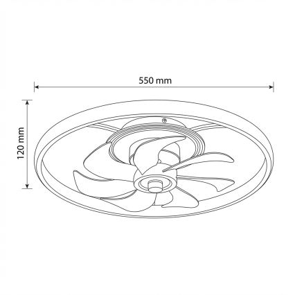 Brilagi - Ventilatore da soffitto LED dimmerabile LED/66W/230V 3000-6500K Ø 55 cm bianco/oro + telecomando