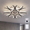 Brilagi - Ventilatore da soffitto dimmerabile a LED, 70W/230V, Ø 76 cm, nero, con telecomando