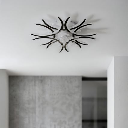 Brilagi - Ventilatore da soffitto dimmerabile a LED, 70W/230V, Ø 76 cm, nero, con telecomando