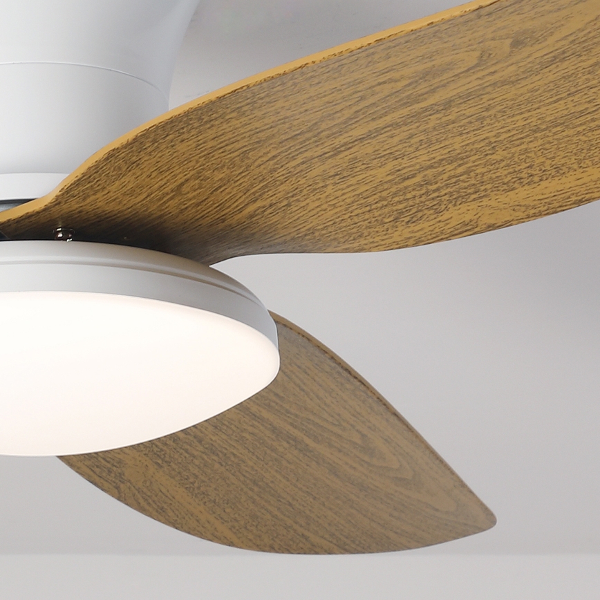 Brilagi - Ventilatore da soffitto dimmerabile a LED LED/30W/230V 3000-6500K bianco/marrone + telecomando