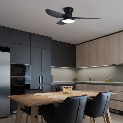 Brilagi - Ventilatore da soffitto dimmerabile a LED LED/30W/230V 3000-6500K nero + telecomando
