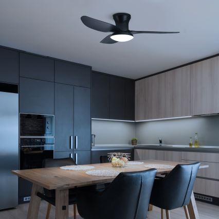 Brilagi - Ventilatore da soffitto dimmerabile a LED LED/30W/230V 3000-6500K nero + telecomando