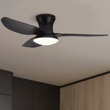 Brilagi - Ventilatore da soffitto dimmerabile a LED LED/30W/230V 3000-6500K nero + telecomando