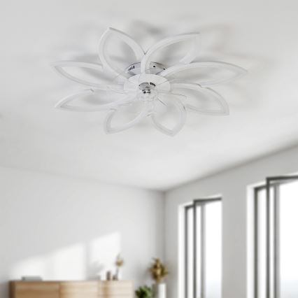 Brilagi - Ventilatore da soffitto dimmerabile a LED 43W/230V Ø 90 cm bianco + telecomando