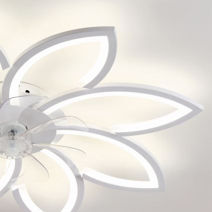 Brilagi - Ventilatore da soffitto dimmerabile a LED 43W/230V Ø 90 cm bianco + telecomando