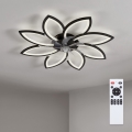 Brilagi - Ventilatore da soffitto dimmerabile con LED, 43W/230V, Ø 90 cm, nero + telecomando