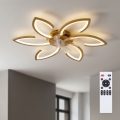 Brilagi - Ventilatore da soffitto dimmerabile LED/34W/230V 3000-6500K Ø 78 cm dorato + telecomando