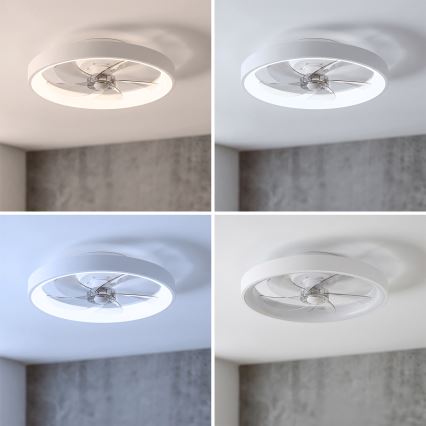 Brilagi - Ventilatore da soffitto dimmerabile LED/34W/230V diam. 50 cm bianco + telecomando