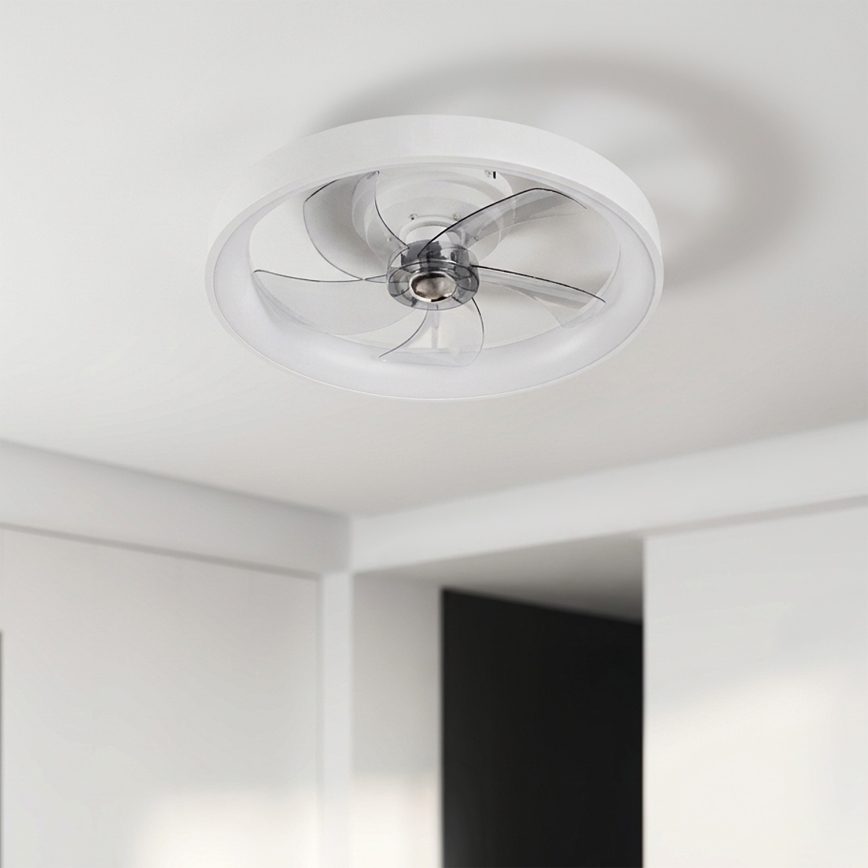 Brilagi - Ventilatore da soffitto dimmerabile LED/34W/230V diam. 50 cm bianco + telecomando