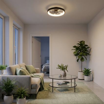 Brilagi - Ventilatore da soffitto dimmerabile a LED/34W/230V 3000-6500K Ø 50 cm nero + telecomando
