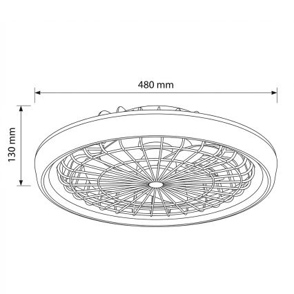 Brilagi - Ventilatore da soffitto LED dimmerabile 40W/230V 3000-6500K Ø 48 cm bianco + telecomando