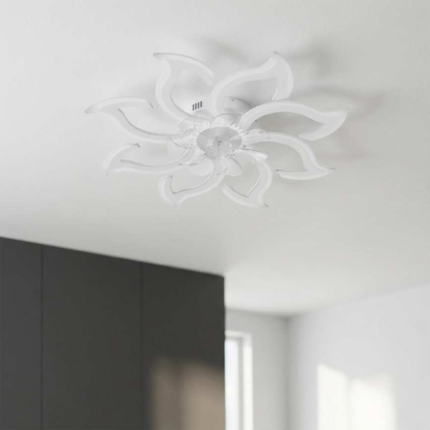 Brilagi - Ventilatore da soffitto dimmerabile con LED/44W/230V 3000-6500K Ø 90 cm bianco + telecomando