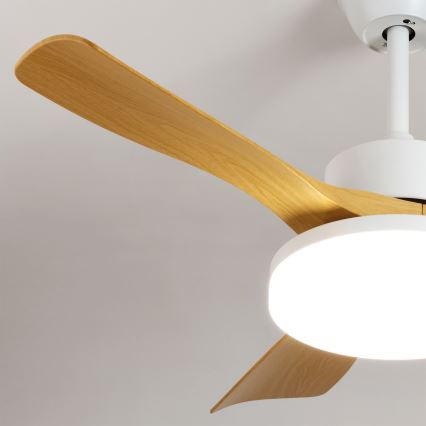 Brilagi - Ventilatore da soffitto dimmerabile a LED/34W/230V 3000-6500K diam. 106 cm bianco/marrone + telecomando