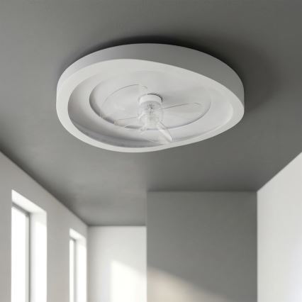 Brilagi - Ventilatore da soffitto dimmerabile a LED 80W/230V Ø 50 cm bianco + telecomando