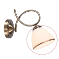 Brilagi - Verre de rechange pour applique murale et lustre FRED E27 Ø 13,5 cm crème/bronze