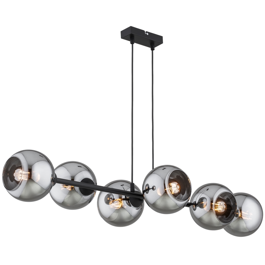 Brilagi - Verre de rechange pour lustre DIOR E27 Ø 15 cm, gris fumé