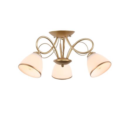 Brilagi - Vetro di ricambio per lampada da parete e lampadario FRED E27 Ø 13,5 cm crema/oro