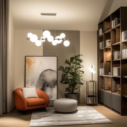 Brilagi - Vetro di ricambio per lampadario, applique e lampada MISTEL, MILLA diametro 10 cm bianco