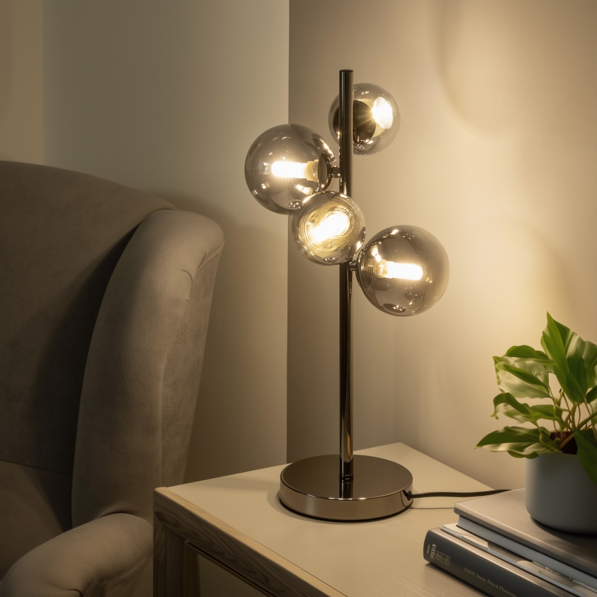 Brilagi - Vetro di ricambio per lampadario, applique e lampada MISTEL, MILLA diametro 15 cm fumé